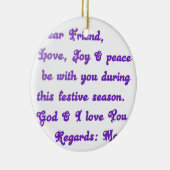 「友親愛人」フェスティバルの季節の挨拶 セラミックオーナメント (右)