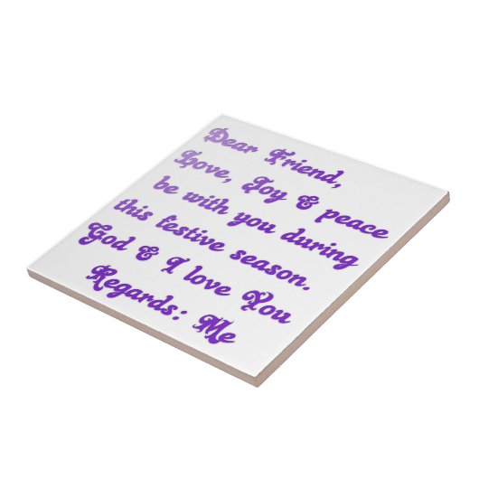 「友親愛人」フェスティバルの季節の挨拶 タイル (側面)