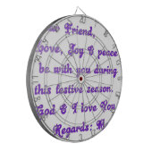 「友親愛人」フェスティバルの季節の挨拶 ダーツボード (正面左)