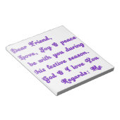 「友親愛人」フェスティバルの季節の挨拶 ノートパッド (アングル)