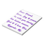 「友親愛人」フェスティバルの季節の挨拶 ノートパッド (回転)