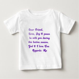 「友親愛人」フェスティバルの季節の挨拶 ベビーTシャツ