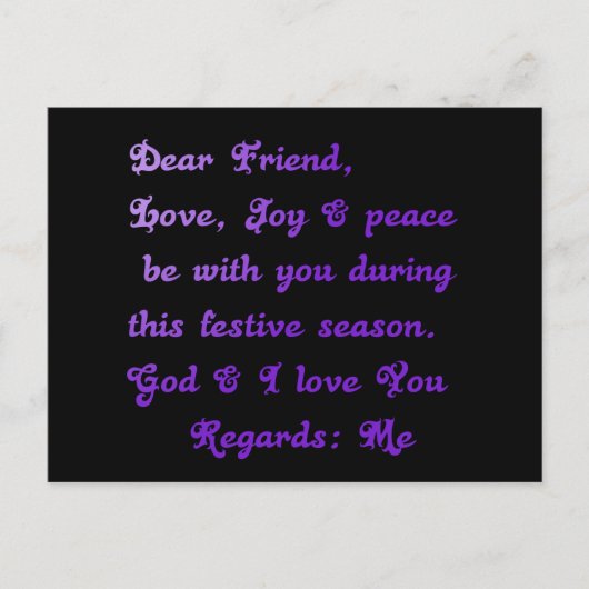 「友親愛人」フェスティバルの季節の挨拶 ポストカード (正面)