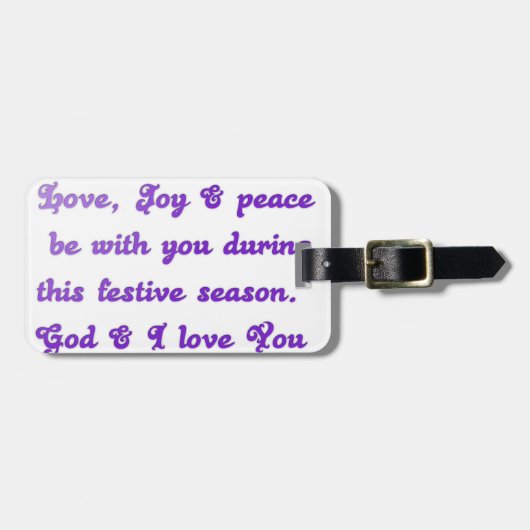 「友親愛人」フェスティバルの季節の挨拶 ラゲッジタグ (正面横)