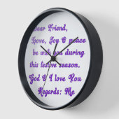 「友親愛人」フェスティバルの季節の挨拶 壁時計 (傾斜)