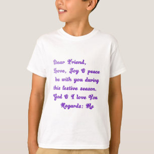 「友親愛人」フェスティバルの季節の挨拶 Tシャツ