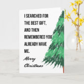 友達おもしろいと家族のためのクリスマスカード カード (黄色い花)