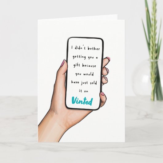 友達おもしろいと家族のためのヴィンテッド誕生日カード カード (正面)