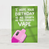 友達おもしろいと家族のためのVape誕生日カード カード (正面)