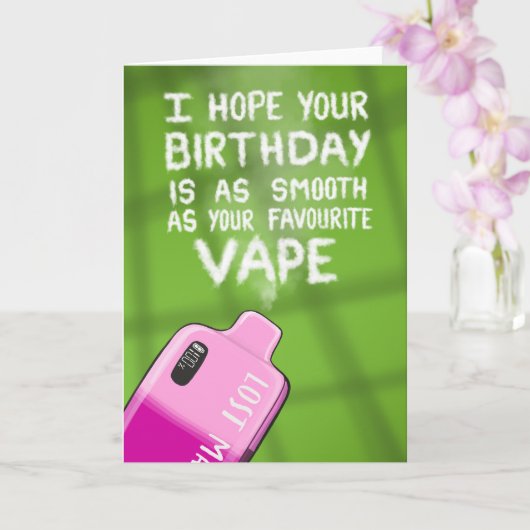 友達おもしろいと家族のためのVape誕生日カード カード (蘭)