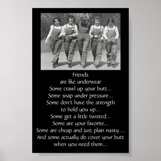 友達おもしろいの引用文は下着のようなもの ポスター (正面)