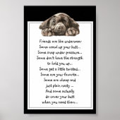 友達おもしろいの引用文は下着のようなもの ポスター (正面)