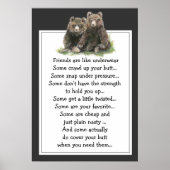 友達おもしろいの引用文は下着のようなもの ポスター (正面)