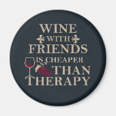 友達おもしろいの生徒のためのワイン引用文 マグネット (正面)