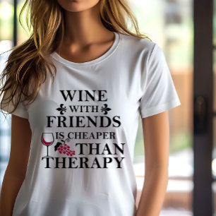 友達おもしろいの生徒のためのワイン引用文 Tシャツ