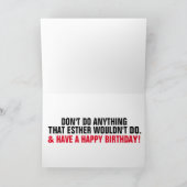 友達おもしろいガールフレンド用最高の誕生日カード カード (内部)