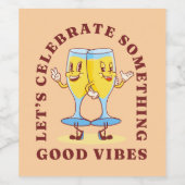 友達おもしろいギフト何か祝しよう ワインラベル (シングルラベル)