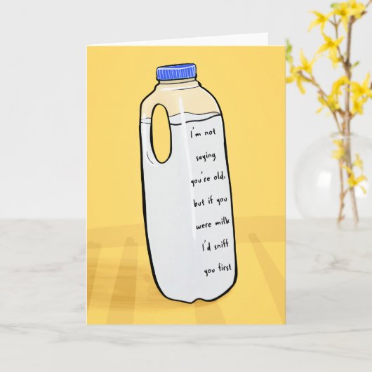 友達おもしろい用誕生日カード – 最初にスニフ カード (黄色い花)