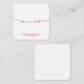 友達かわいい友情ブレスレットバレンタインデー エンクロージャーカード (正面/裏面)