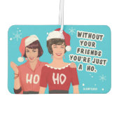 友達がいなくて – クリスマスおもしろい カーエアーフレッシュナー (裏面)