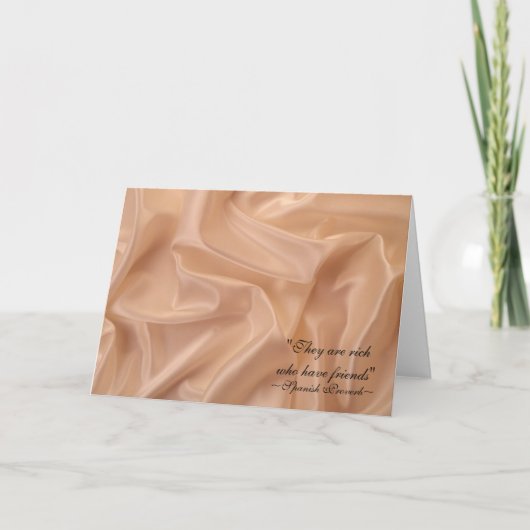 「友達がいる人は金持ちだ」メモカード サンキューカード (正面)