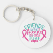 友達ががんにかかるなんて友達には絶対にさせない キーホルダー (正面)