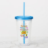 友達がタコを減らすのを許可しない アクリルタンブラー (正面)