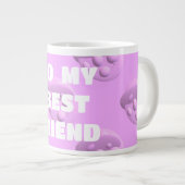 友達がパッ最高のクに泡立つためだ ジャンボコーヒーマグカップ (正面右)