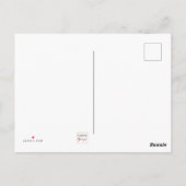 友達が世界でかわいい犬の猫を作る ポストカード (裏面)