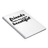 友達が世界を美しくする ノートブック (右側)