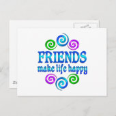 友達が人生を幸せにする ポストカード (正面/裏面)