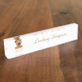 友達が人生を耐え忍ぶ感動的引用文を デスクネームプレート (側面)