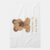 友達が人生を耐え忍ぶ感動的引用文 キッチンタオル (縦)