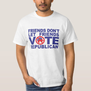 友達が共和党Tシャツに投票するのを許さない Tシャツ