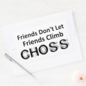 友達が友達をチョスに登らせない 長方形シール (封筒)