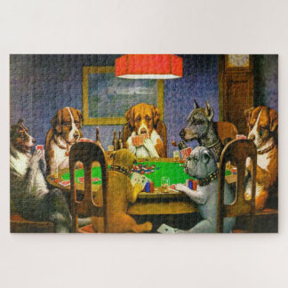 友達が困っている 犬のポーカー 1903 ジグソーパズル