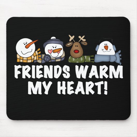 友達が私のハートを温める! マウスパッド (正面)