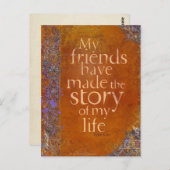 友達が私の人生の物語を作ってくれた ポストカード (正面/裏面)