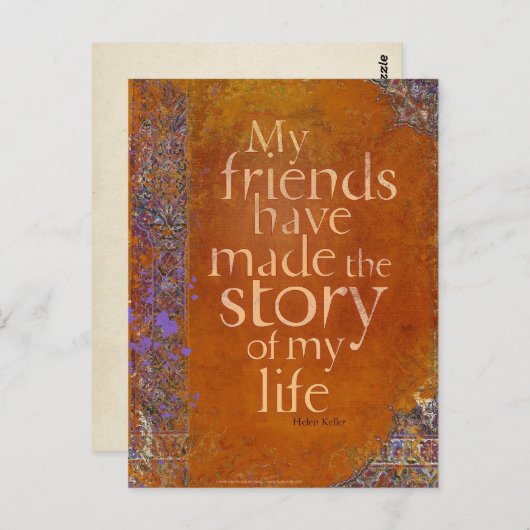 友達が私の人生の物語を作ってくれた ポストカード (正面/裏面)