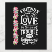 友達が自分の愛を見せる ワインラベル (シングルラベル)