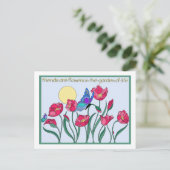 友達が花を咲かせる|過去記事 ポストカード (スタンド正面)