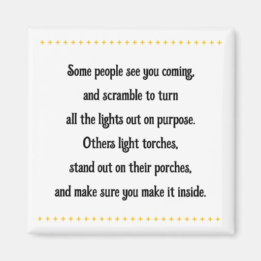 友達が道を照らす マグネット (正面)