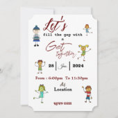 友達が集まる 招待状 (正面)