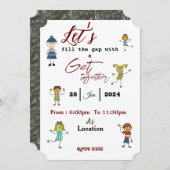 友達が集まる 招待状 (正面/裏面)