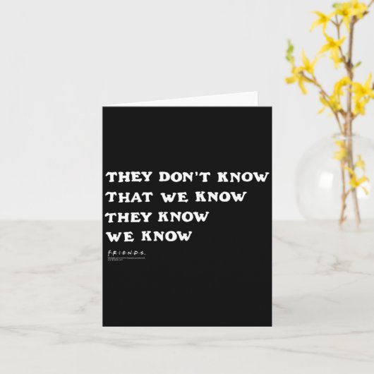 友達たちは私たちが知っていることを知らない 名言 TV ショー カード (黄色い花)