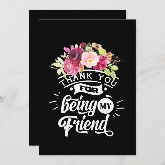 友達でいてくれてありがとう 招待状 (正面/裏面)