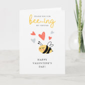 友達でいてくれてありがとう　Bee Pun キッズ バレンタイン シーズンカード (正面)