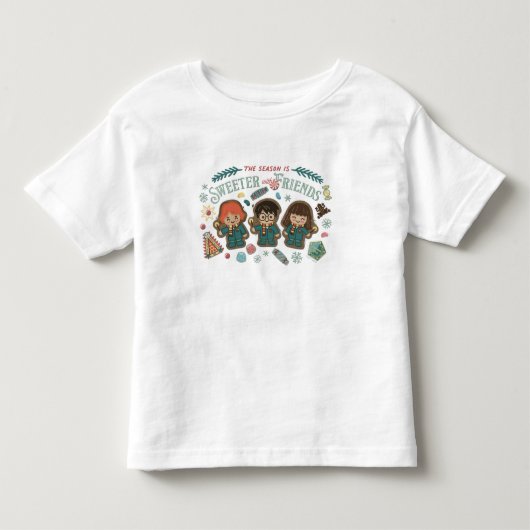 友達といると季節がもっと甘くなる トドラーTシャツ (正面)