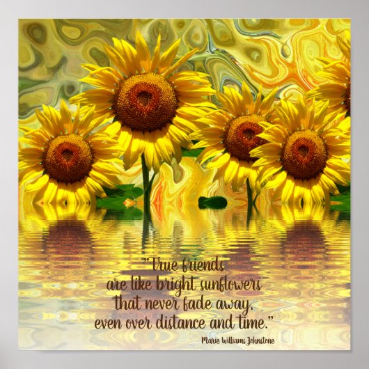 友達とことわざのひまわり色が消えない ポスター (正面)