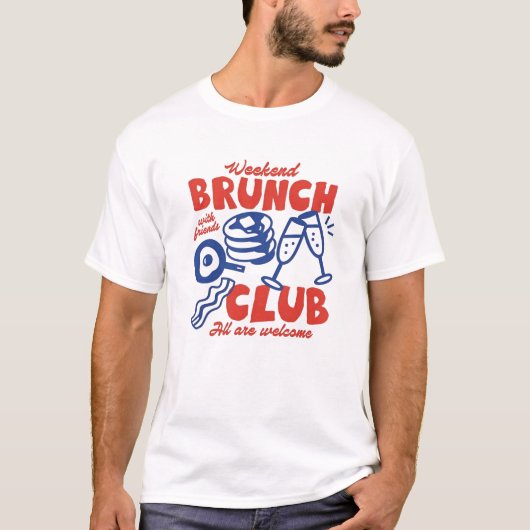 友達との朝食 グラフィック  Tシャツ (正面)